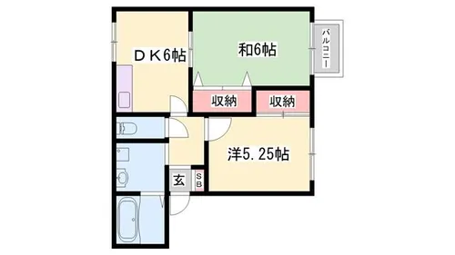 メゾン1号館B【102号室】の間取り