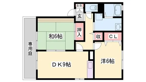 ツインヴィレッジ西脇B棟【1階】の間取り