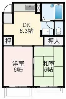 大阪府藤井寺市野中2丁目【マンション】の間取り