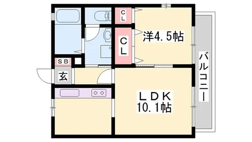 メゾンフリューゲル B【103号室】の間取り