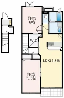 大阪府大阪狭山市大野台3丁目【アパート】の間取り