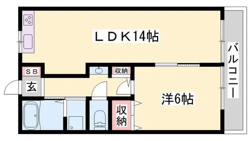 コーポ益三【1階】の間取り