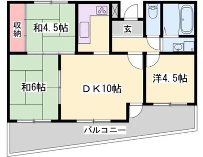 ラブリー姫路手柄山【407号室】の間取り