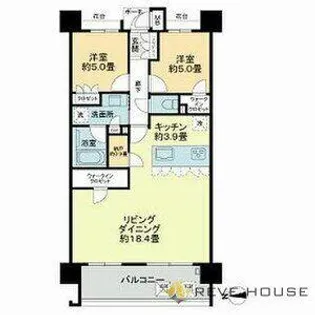 福岡県福岡市東区千早5丁目【マンション】の間取り