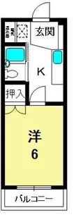 北川マイルーム88【104号室】の間取り