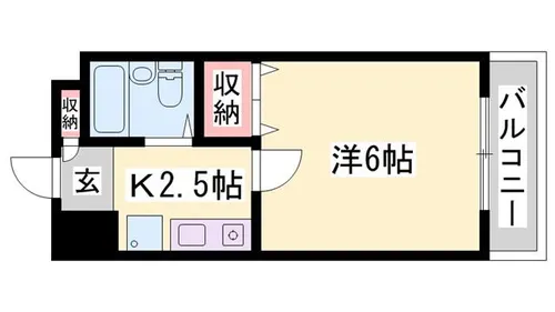 ヴェルドミール姫路【503号室】の間取り