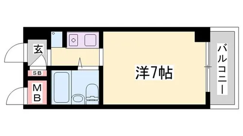 ウイングス北平野【515号室】の間取り