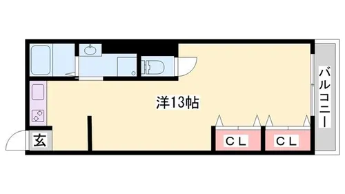 FELICE手柄【3-6号室】の間取り