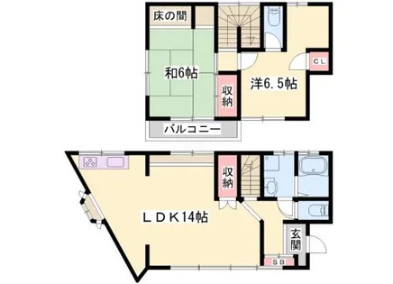 兵庫県姫路市御立東1丁目【一戸建】の間取り