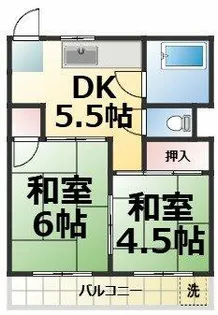 カニエビル【302号室】の間取り