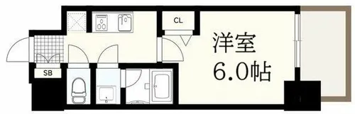 フォーリアライズ難波リアン【11階】の間取り
