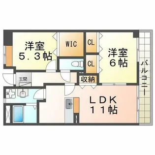 ブルックヴィラ【1階】の間取り