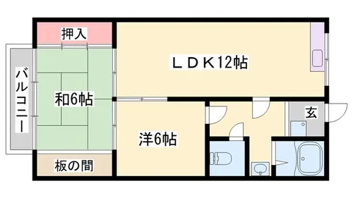 御立マンション【206号室】の間取り