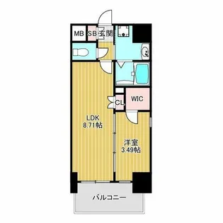 サムティ京橋Clear【13階】の間取り