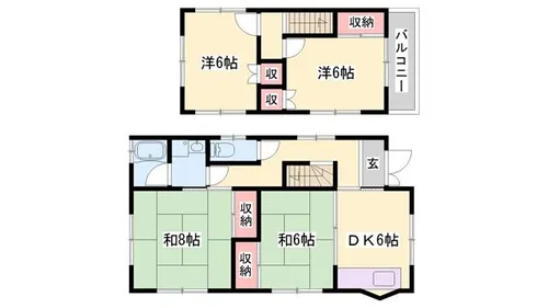 兵庫県姫路市大津区吉美【一戸建】の間取り