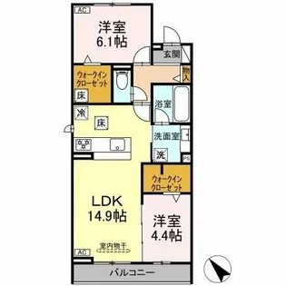ノヴァーリス恵【1階】の間取り