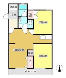 サンヒルズイシグロ【1階】の間取り