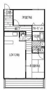 ヴァンテアン西山【2階】の間取り