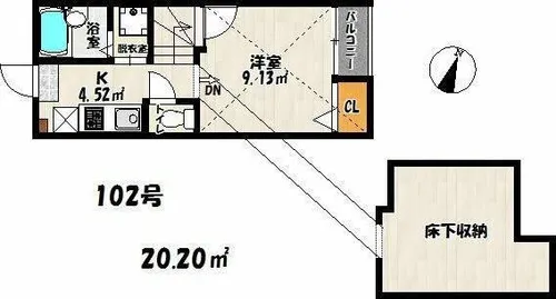 パームテラス博多駅前【1階】の間取り