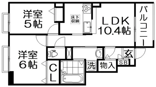 コネスール【1階】の間取り