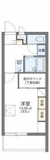 レオパレスレオリバーサイド21【1階】の間取り