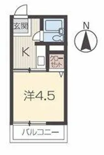 セジュール松ヶ丘A棟【1階】の間取り