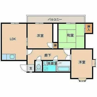 フラワーコート【1階】の間取り