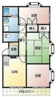 フラワーコート【2階】の間取り