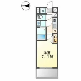 プレサンス栄フレイヤ【3階】の間取り