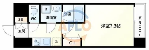 ジュネーゼグラン福島EbiE【2階】の間取り