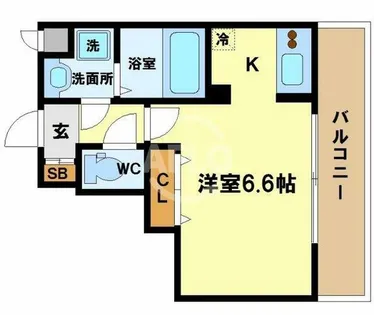 ベクス福島【10階】の間取り