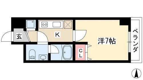 プロシード金山【7階】の間取り