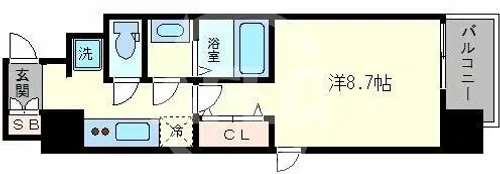 コンフォリア心斎橋EAST【4階】の間取り