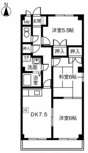 エクセ堀の内【203号室】の間取り