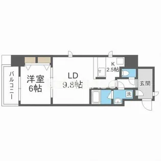 スプランディッド淀屋橋DUE【701号室】の間取り