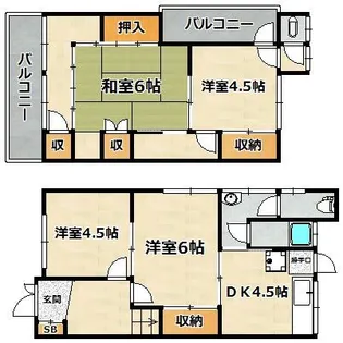 兵庫県神戸市北区鈴蘭台東町2丁目【一戸建】の間取り