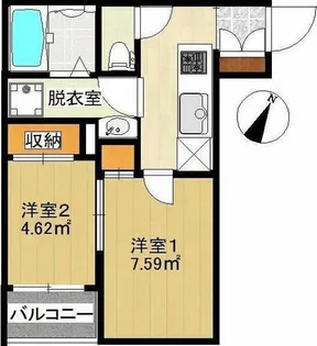 SMILEAX博多駅南【1階】の間取り