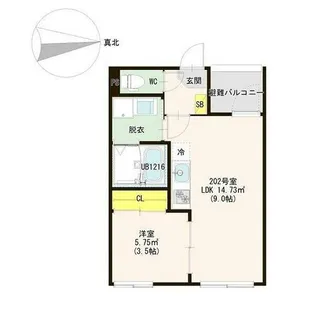 ル・シェール南名古屋【2階】の間取り