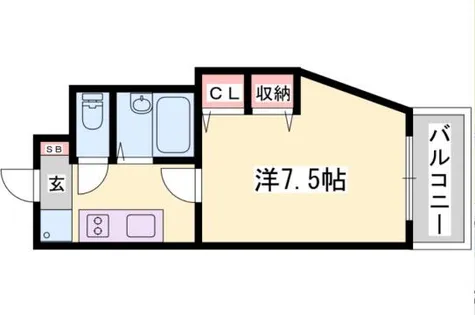 ジュネス野里【608号室】の間取り