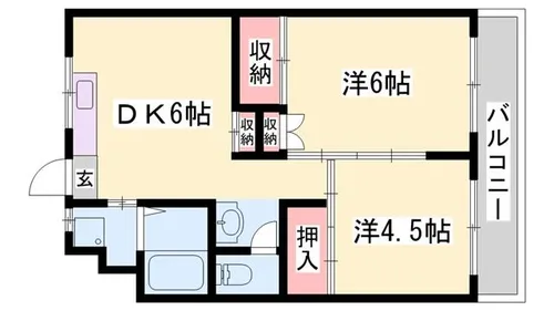 西山団地【601号室】の間取り
