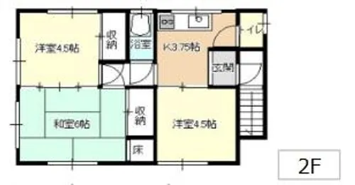 相生市垣内町アパート3【2号室】の間取り