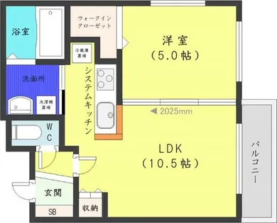 プライマル札幌円山【4階】の間取り