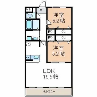 アネックス今池【1階】の間取り