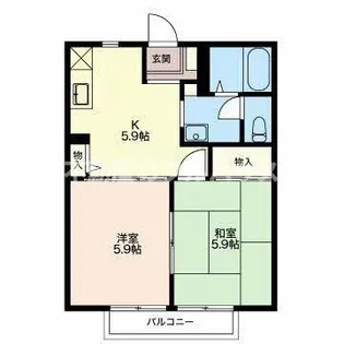 ディアコート蔵子 C【2階】の間取り