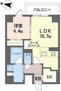 バリオ西本町【601号室】の間取り