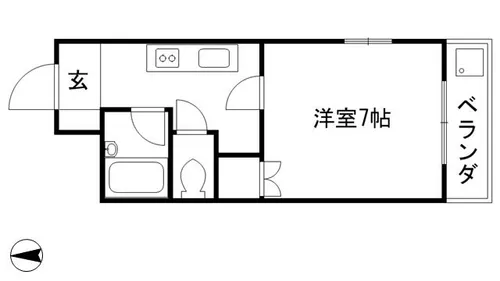 京都府京都市中京区西ノ京銅駝町【マンション】の間取り