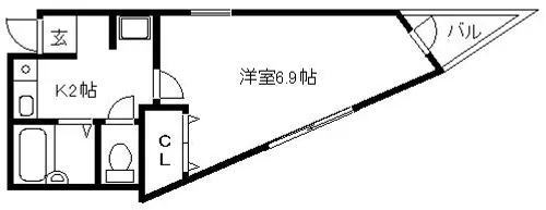 京都府京都市上京区西院町【マンション】の間取り
