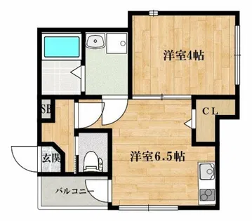 ハーモニーテラス上住吉【2階】の間取り