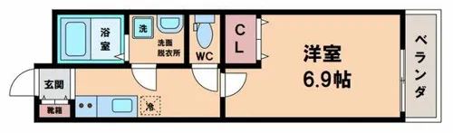 グリッター沢ノ町【2階】の間取り