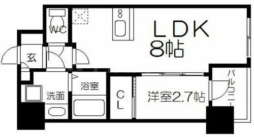 HS梅田EAST【10階】の間取り